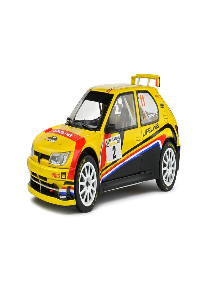 Solido 1:18 Peugeot 306 Maxi Yellow #2 T. Neuville/A. Cornet - Eifel Rallye Fest Edition - Image 1